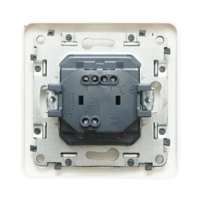 Intrerupator cap scara alb incastrat 220V, 10AX, PC 80x80mm - imagine 3