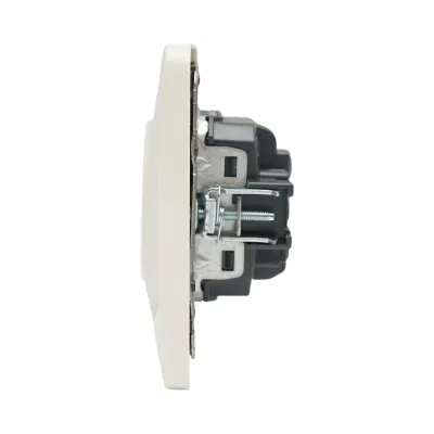 Priza schuko alba incastrata 220V, 16A, PC 80x80mm - imagine 5