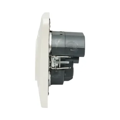 Priza schuko alba incastrata 220V, 16A, 2xUSB 5V 2.1A, PC 80x80mm - imagine 5