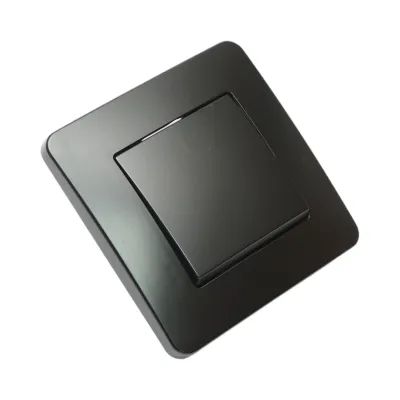Intrerupator simplu negru incastrat 220V, 10AX, PC 80x80mm - imagine 4