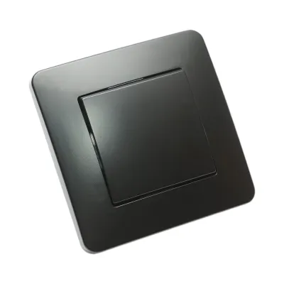 Intrerupator cap scara negru incastrat 220V, 10AX, PC 80x80mm - imagine 4
