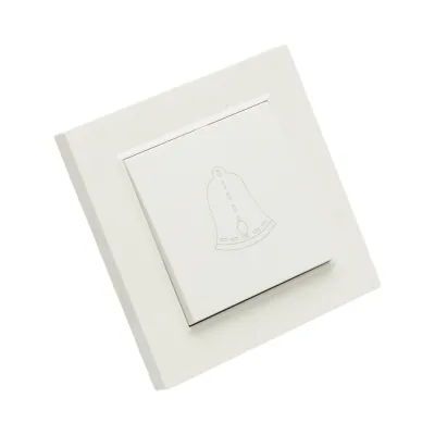 Intrerupator sonerie cu revenire alb incastrat 220V, 10AX, ABS 80x80mm - imagine 4