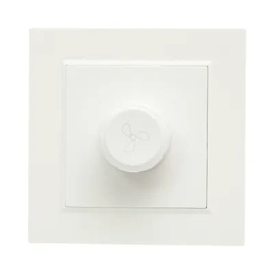 Variator de tensiune ventilator alb incastrat 500W, 220V, ABS 80x80mm - imagine 2