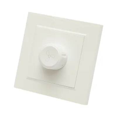Variator de tensiune ventilator alb incastrat 500W, 220V, ABS 80x80mm
