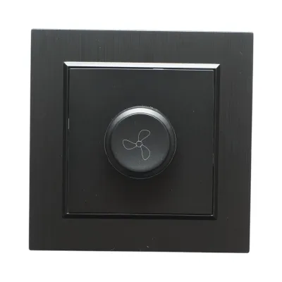 Variator de tensiune ventilator negru incastrat 500W, 220V, ABS 80x80mm - imagine 2