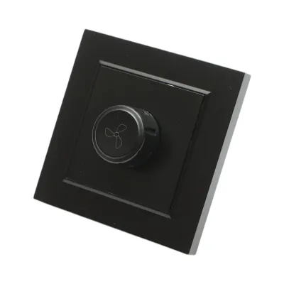 Variator de tensiune ventilator negru incastrat 500W, 220V, ABS 80x80mm