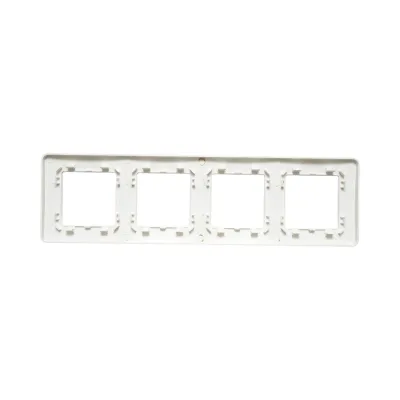 Rama cvadrupla alba PC priza si intrerupator 300x83mm - imagine 2