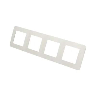 Rama cvadrupla alba PC priza si intrerupator 300x83mm - imagine 3