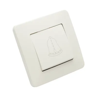 Intrerupator sonerie cu revenire alb incastrat 220V, 10AX, PC 80x80mm - imagine 4