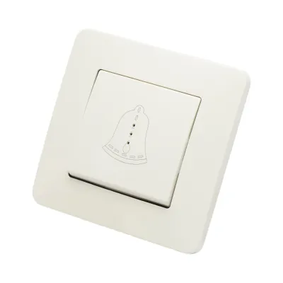 Intrerupator sonerie LED cu revenire alb incastrat 220V, 10AX, PC 80x80mm