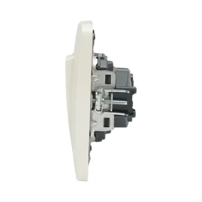 Intrerupator sonerie LED cu revenire alb incastrat 220V, 10AX, PC 80x80mm - imagine 5