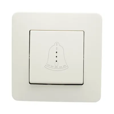 Intrerupator sonerie LED cu revenire alb incastrat 220V, 10AX, PC 80x80mm - imagine 2