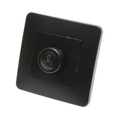 Variator de tensiune ventilator negru incastrat 500W, 220V, PC 80x80mm
