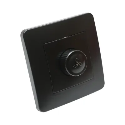 Variator de tensiune ventilator negru incastrat 500W, 220V, PC 80x80mm - imagine 4