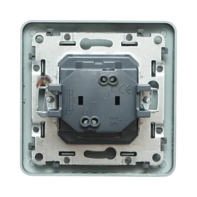 Intrerupator sonerie LED cu revenire negru incastrat 220V, 10AX, PC 80x80mm - imagine 3