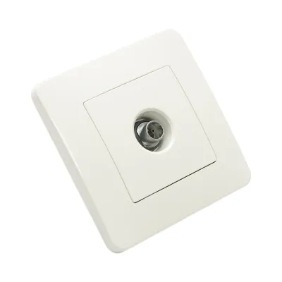 Priza TV alba incastrata PC 80x80mm - imagine 4