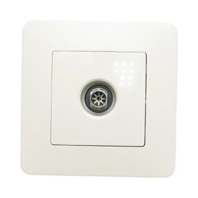 Priza TV alba incastrata PC 80x80mm - imagine 2