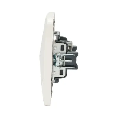 Priza TV alba incastrata PC 80x80mm - imagine 5