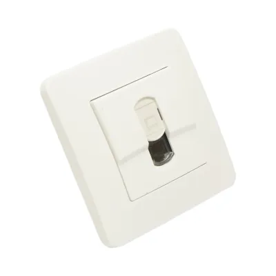 Priza internet RJ45 alba incastrata PC 80x80mm - imagine 4