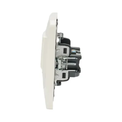 Priza internet RJ45 alba incastrata PC 80x80mm - imagine 5