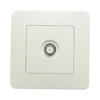 Priza TV tip F alba incastrata PC 80x80mm - imagine 2