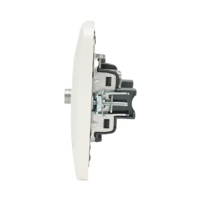 Priza TV tip F alba incastrata PC 80x80mm - imagine 5