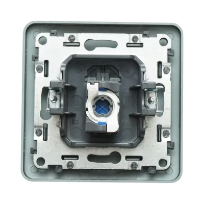 Priza internet RJ45 neagra incastrata PC 80x80mm - imagine 3