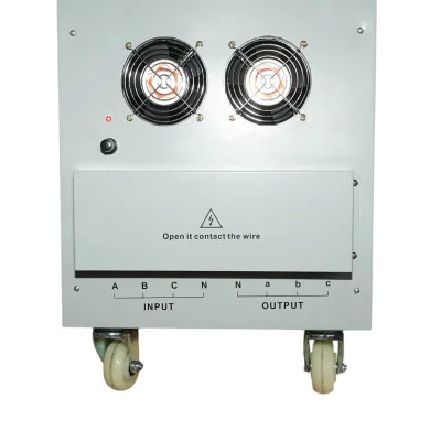 Stabilizator automat de tensiune 100KVA trifazat cu servomotor, bypass, afisaj LCD Breckner Germany - imagine 9