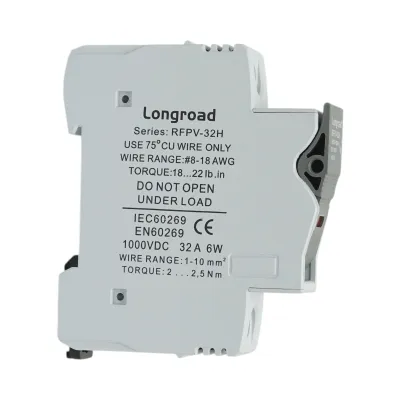 Suport soclu siguranta fuzibila DC fotovoltaic gPV 1P, 1000V, 32A 10x38 RFPV-32H Longroad - imagine 2