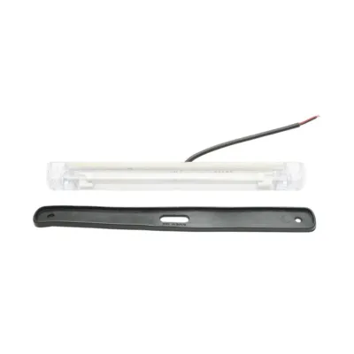 Lampa pozitie cabina camion LED 24V rosie 6 LED-uri 240x26x25mm Breckner Germany - imagine 2