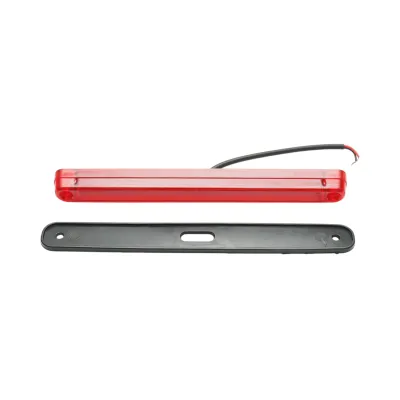 Lampa gabarit laterala LED slim 12-24V rosie 16 LED-uri 235x26.5x21mm Breckner Germany - imagine 2