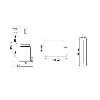 Cric hidraulic 2 tone 145mm - imagine 9
