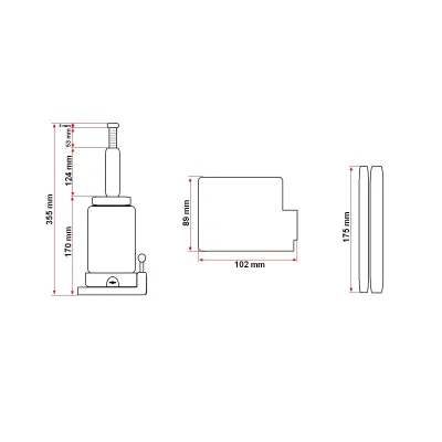Cric hidraulic 4 tone 178 mm - imagine 8