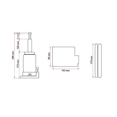Cric hidraulic 5 tone 180mm - imagine 9