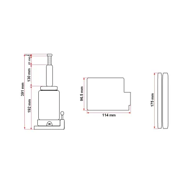 Cric hidraulic 8 tone 200mm - imagine 8