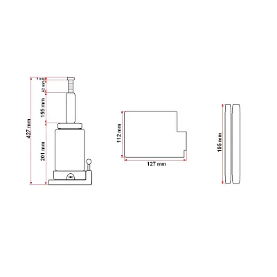 Cric hidraulic 12 tone 210mm - imagine 8