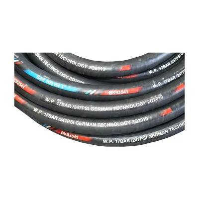 Rola furtun presiune hidraulic 25m cu dubla insertie textila DN25 (int. FI25 / ext. FI41)SAE 100 R4 1 - imagine 3