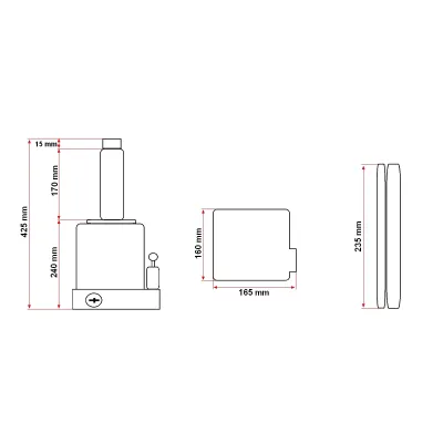 Cric hidraulic 32 tone 255 mm - imagine 8