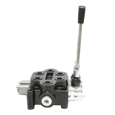 Distribuitor hidraulic cu 2 manete 150 Bar, debit 80L/min M22x1.5mm pentru Tractor Forestier si Graifer - imagine 2