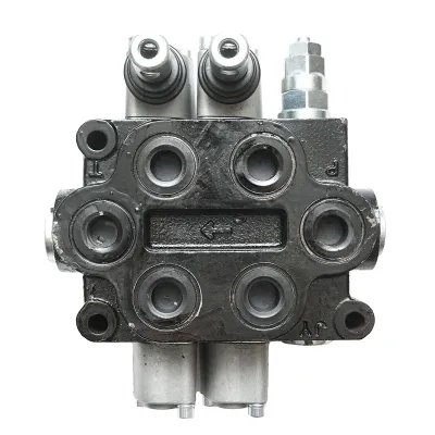 Distribuitor hidraulic cu 2 manete 150 Bar, debit 80L/min M22x1.5mm pentru Tractor Forestier si Graifer - imagine 5