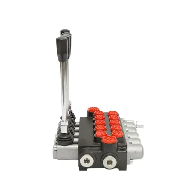 Distribuitor hidraulic cu 5 manete debit 40L/min cu levier si reductie incluse -15 /+80 Breckner Germany - imagine 4