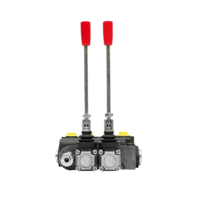 Distribuitor hidraulic cu 2 manete supapa de siguranta SD11 debit 80L/min levier si reductie -15 /+80 Breckner Germany - imagine 4
