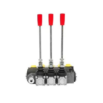 Distribuitor hidraulic cu 3 manete supapa de siguranta SD11 debit 80L/min levier si reductie -15 /+80 Breckner Germany - imagine 4