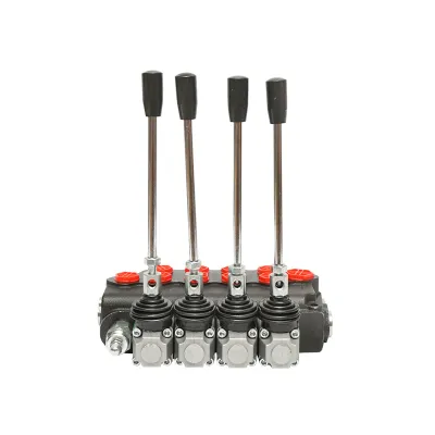 Distribuitor hidraulic cu 4 manete supapa de siguranta SD11 debit 80L/min levier si reductie -15 /+80 Breckner Germany - imagine 4