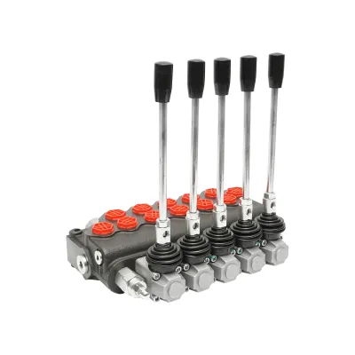 Distribuitor hidraulic cu 5 manete supapa de siguranta SD11 debit 80L/min levier si reductie -15 /+80 Breckner Germany - imagine 3