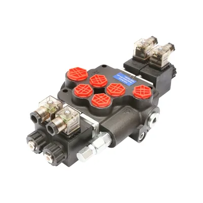 Distribuitor hidraulic P80 electromagnetic cu 2 cai, 12V Breckner Germany - imagine 3