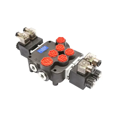 Distribuitor hidraulic P80 electromagnetic cu 2 cai, 12V Breckner Germany - imagine 2