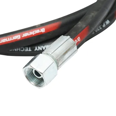 Furtun presiune 2SN DN10 sertizat cu armaturi M20x1,5 90 grade, M20x1,5 drept L=2700mm - imagine 3