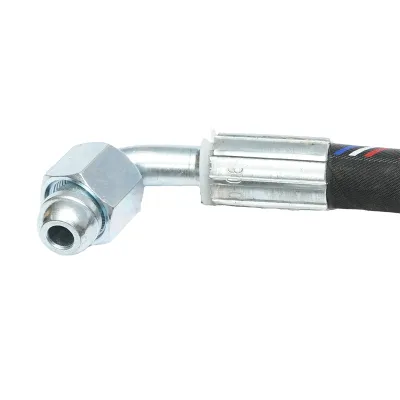Furtun presiune 2SN DN10 sertizat cu armaturi M20x1,5 90 grade, M20x1,5 drept L=2700mm - imagine 2