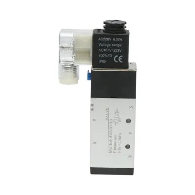 Electrovalva pneumatica 5 cai, 2 pozitii G 3/8 inch, AC 220V, 4V310-10 IP65 Tractor Forestier